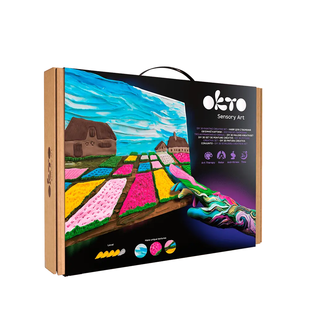 Obraz 3D DIY - Malowanie Arcydzieł „Pola kwiatowe w Holandii”