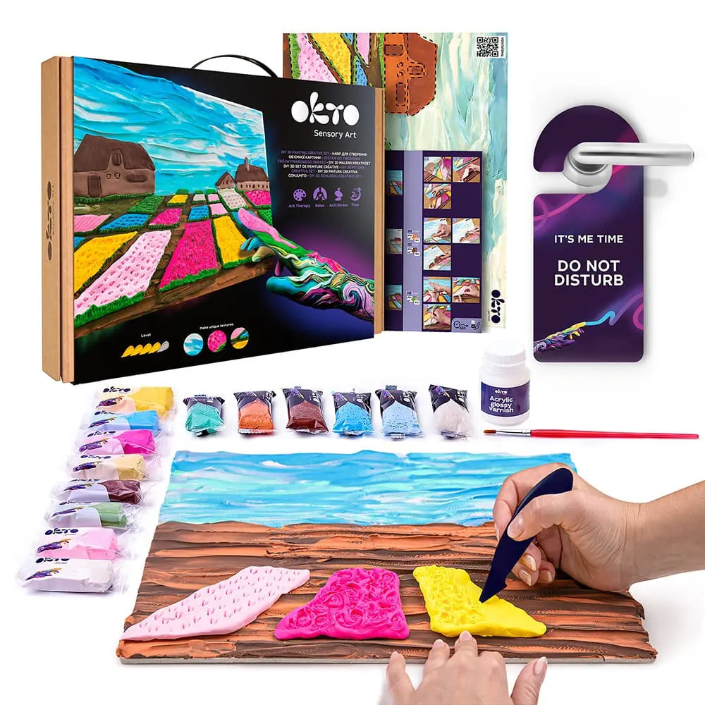 Obraz 3D DIY - Malowanie Arcydzieł „Pola kwiatowe w Holandii”