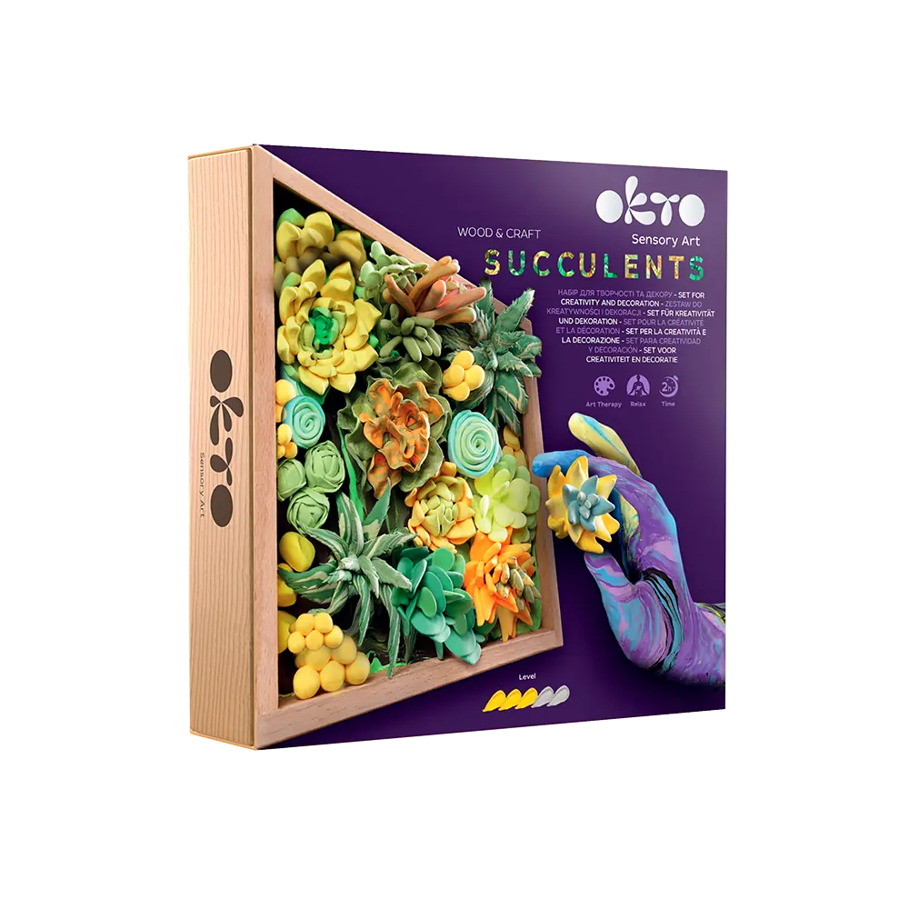 Zestaw drewniany DIY Wood&Craft - Sukulenty ENERGIA
