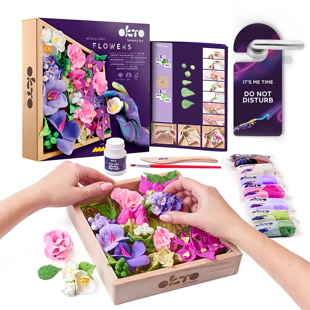 Zestaw drewniany DIY Wood&Craft - Kwiaty INSPIRACJA