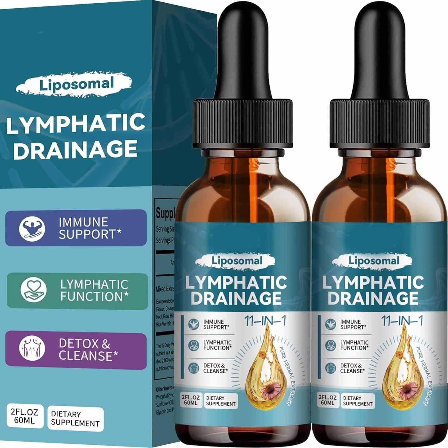 Krople Wspomagające Drążenność Limfatyczną 60ml — Naturalny Suplement