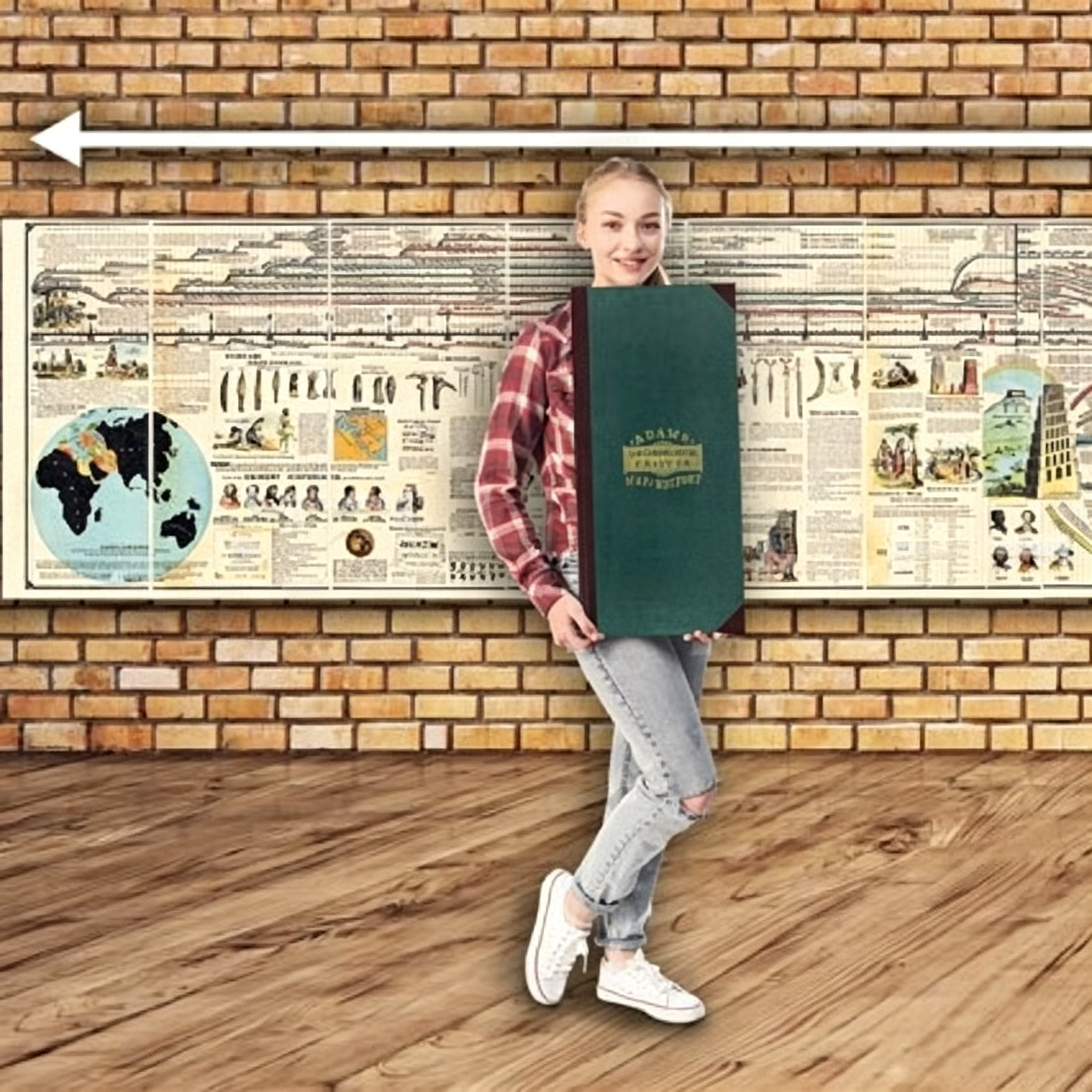 Atlas Historii i Geografii Adams Timeline — Książka Edukacyjna
