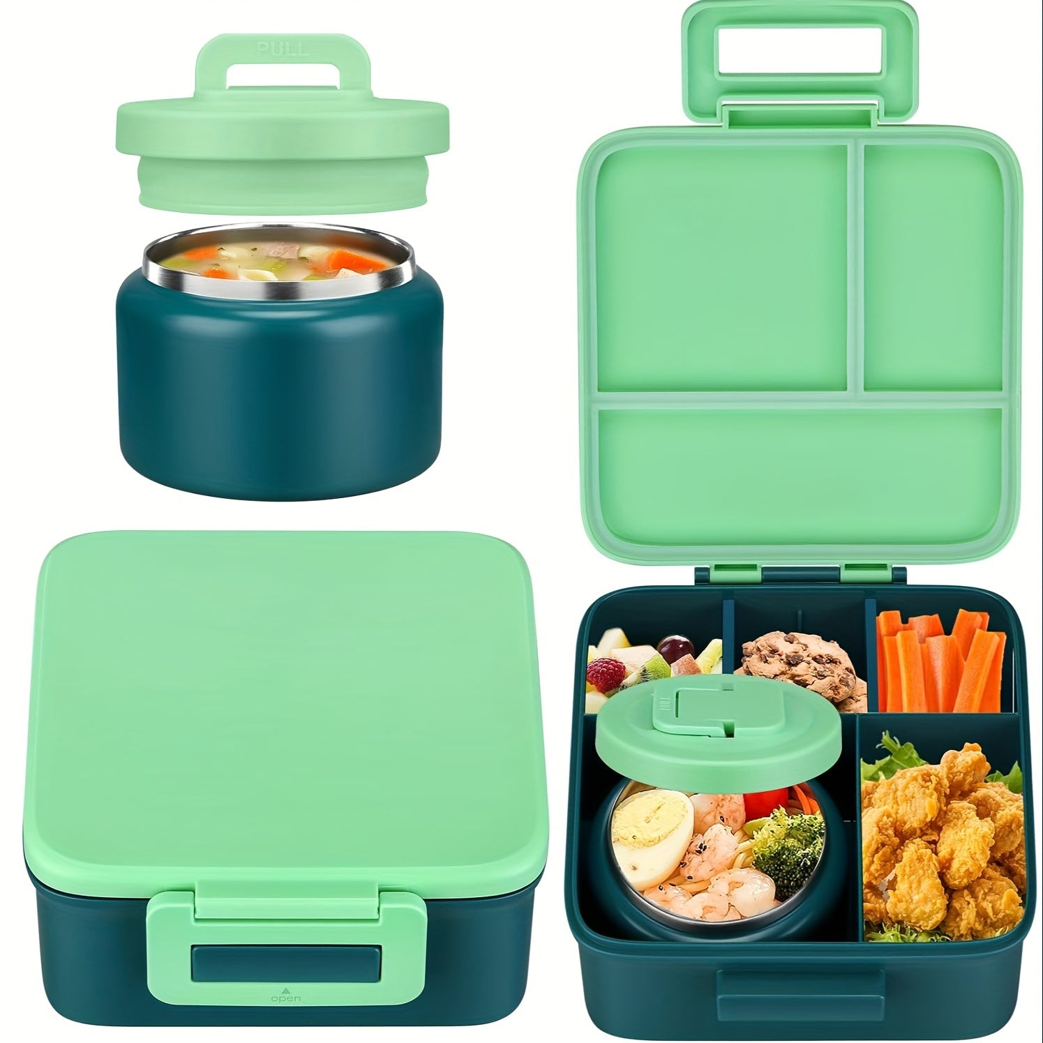 Zestaw lunchbox ze stalowym termosem chłodzącym