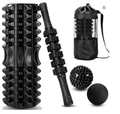 Wałek do masażu w kształcie wilka 33cm + piłeczka powięziowa - joga i pilates