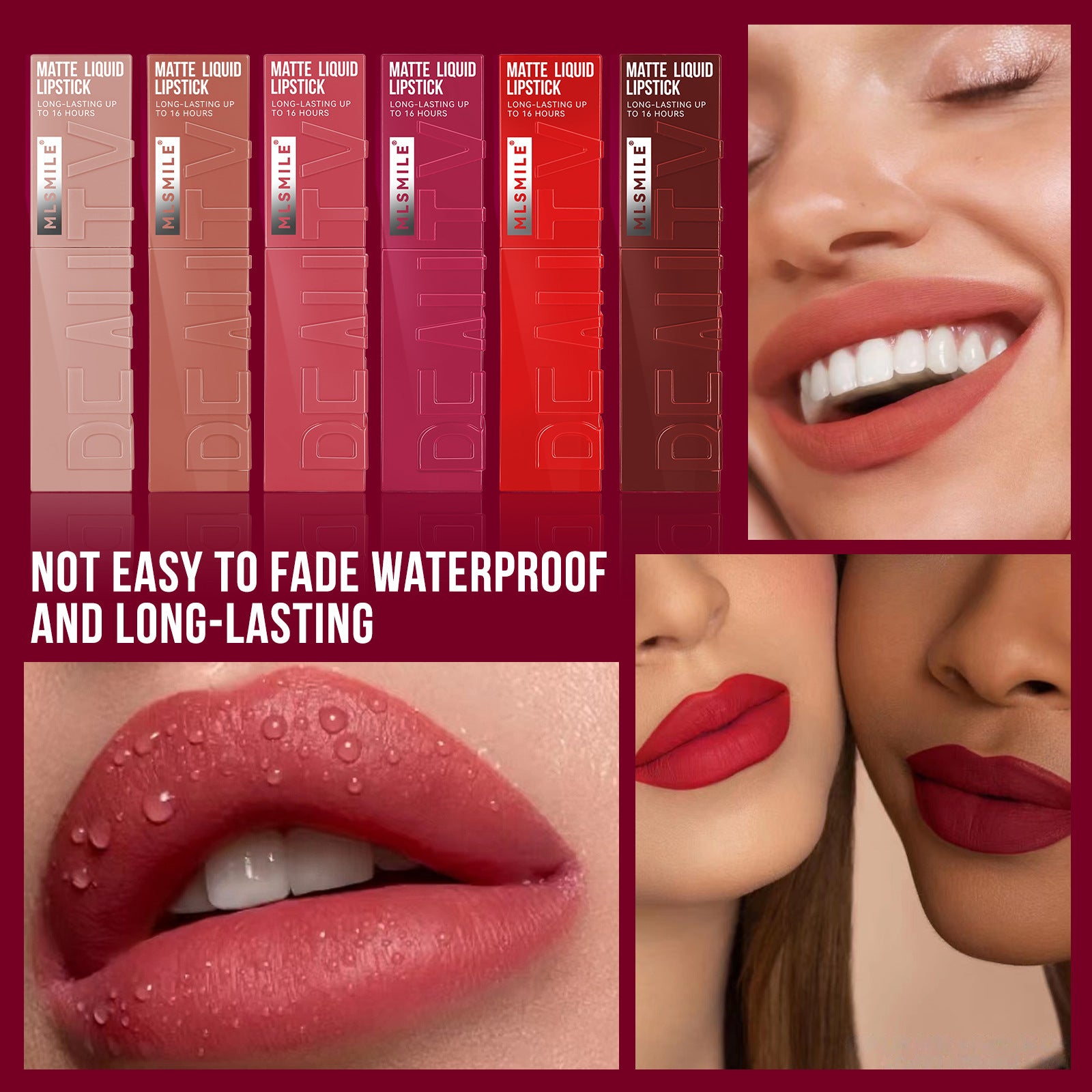 Matowy Liquid Lipstick — Nie Przenosi się na Kubek, Długotrwały