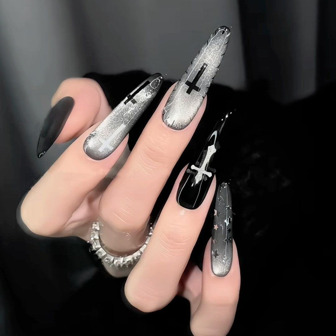 Naklejki na Paznokcie Ultra Długie 4cm — Gotowy Manicure bez Salonu