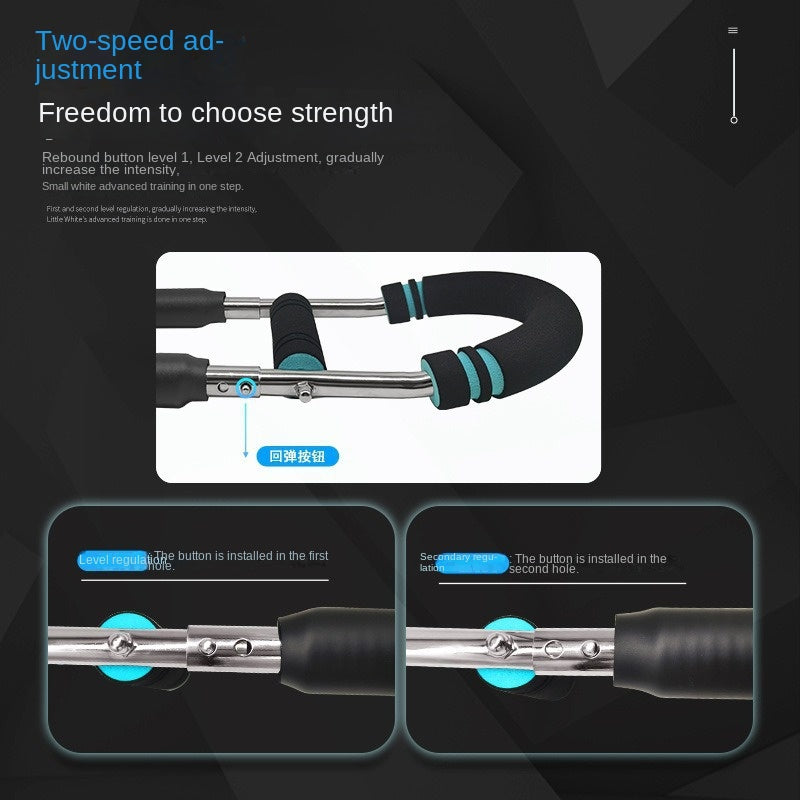 Wielofunkcyjny trener ramion w kształcie U - 3 poziomy oporu, fitness domowy