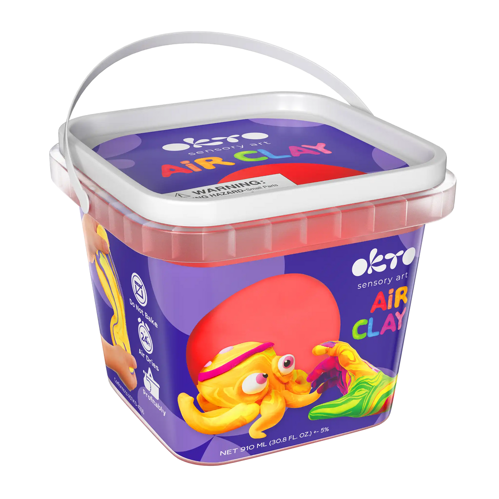 Masa plastyczna schnąca w powietrzu CZERWONA 900ml - artykuły szkolne
