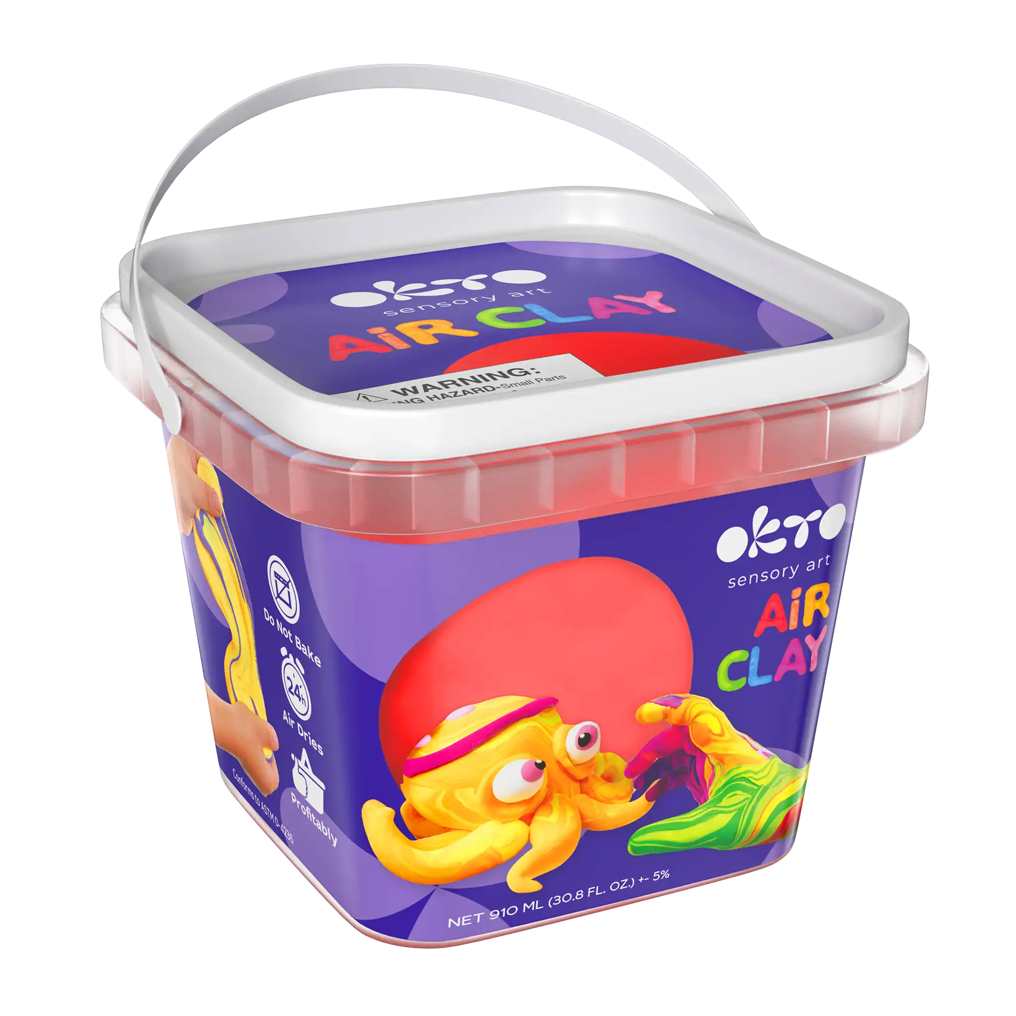 Masa plastyczna schnąca w powietrzu CZERWONA 900ml - artykuły szkolne