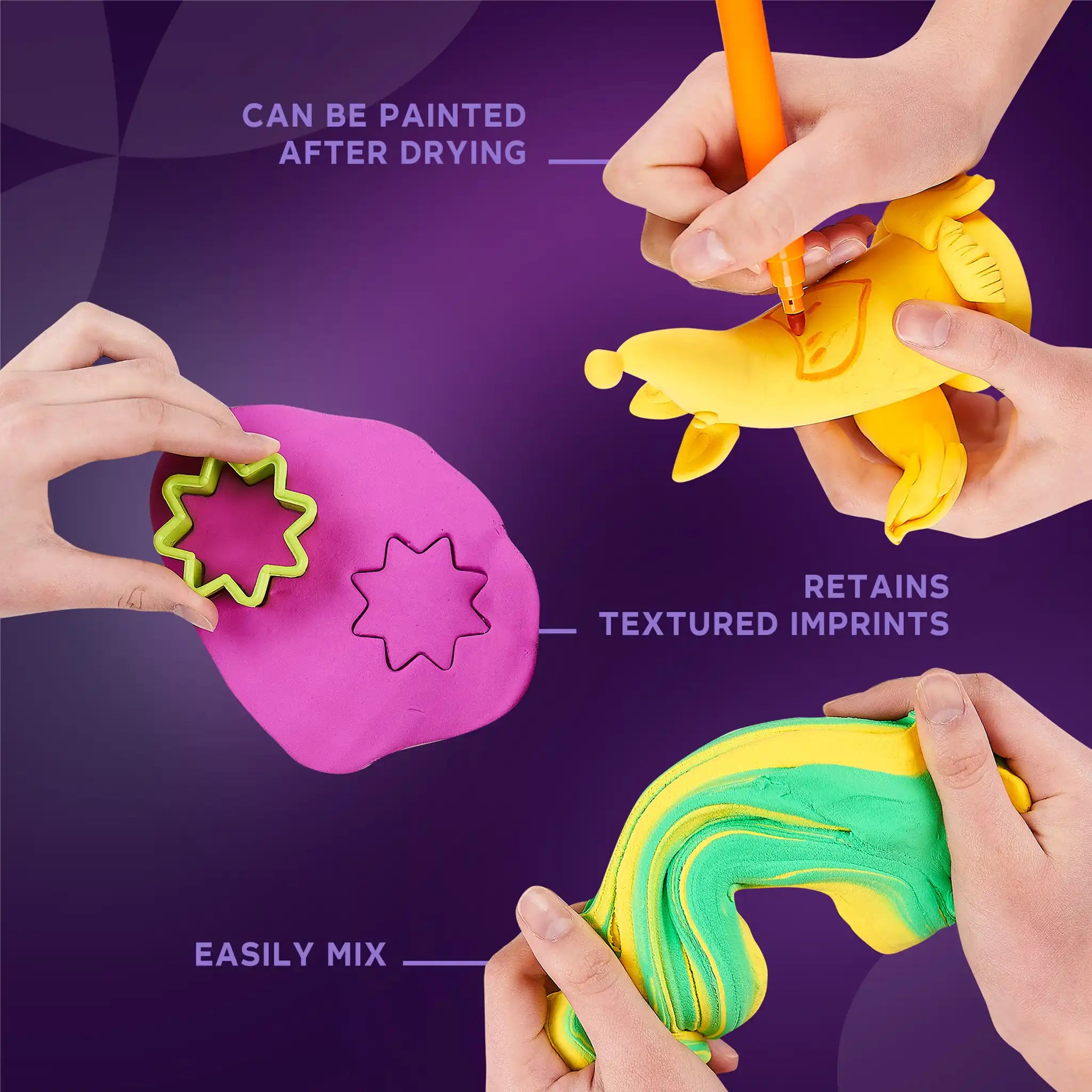Masa plastyczna schnąca w powietrzu CZERWONA 900ml - artykuły szkolne