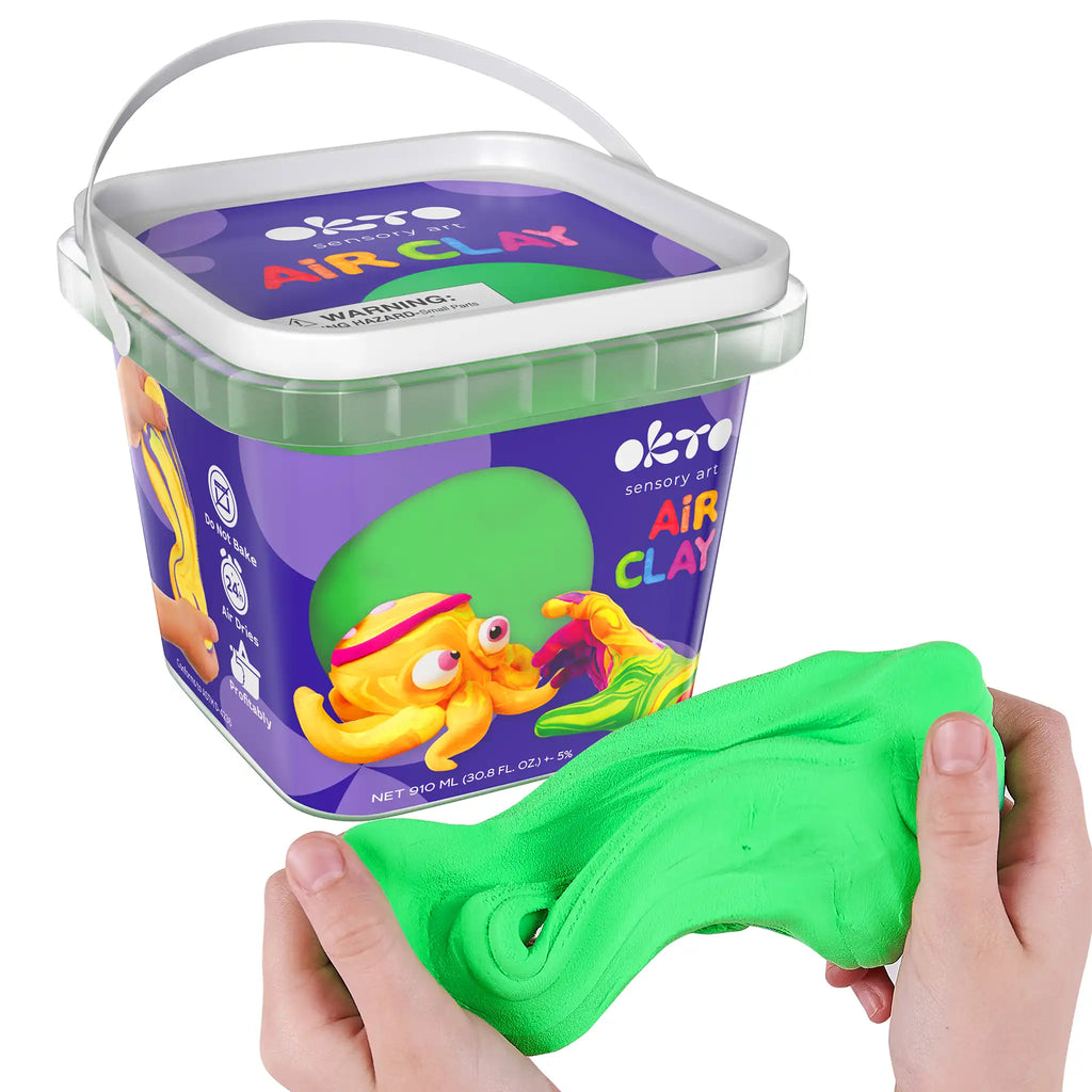 Masa plastyczna do modelowania schnąca w powietrzu ZIELONA 900ml - artykuły szkolne