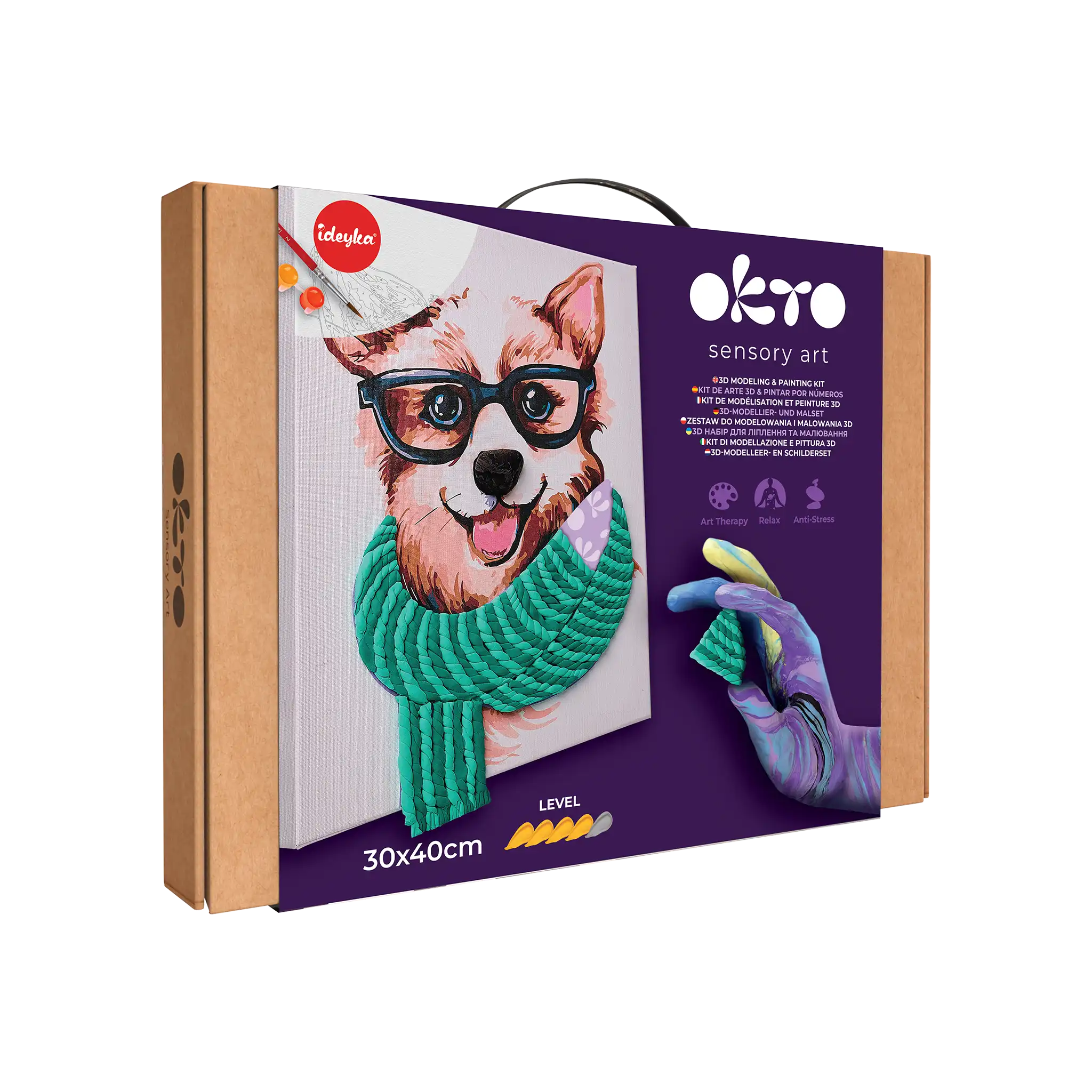Zestaw 3D modelowanie i malowanie OKTO & Ideyka „Modny Corgi”